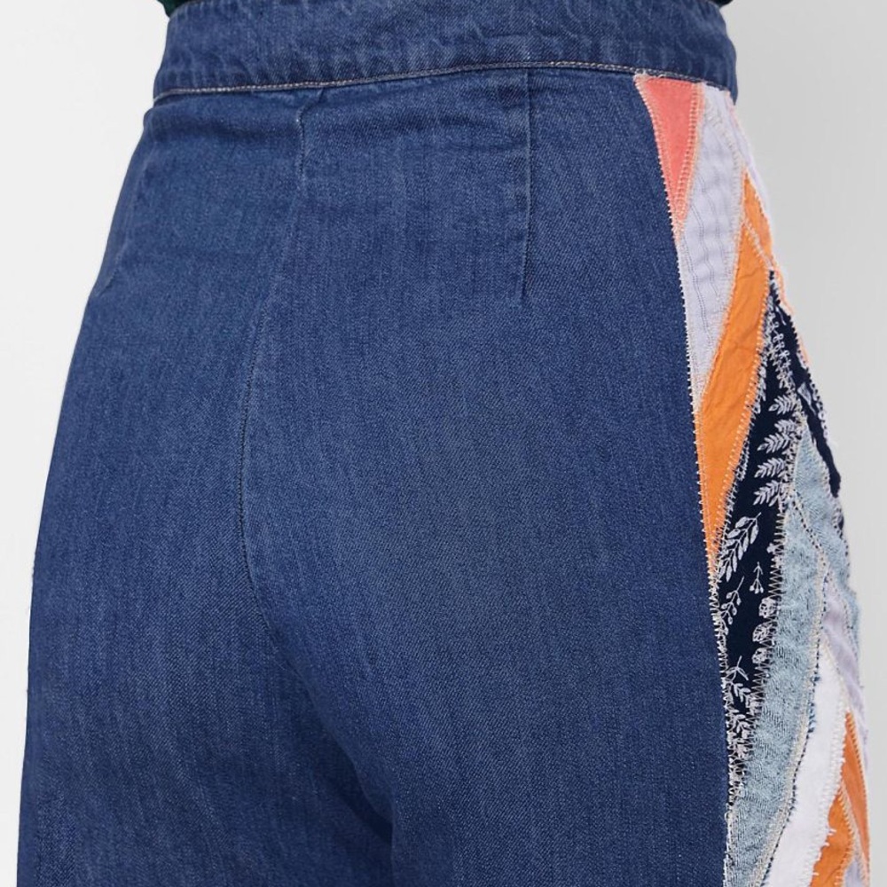 Free People NWT Patchwork Stick by Your Side Jeans - Picture 5 of 8